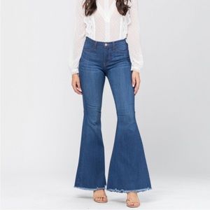 Judy Blue Super Flare Fit Jeans Women’s Bell Bottom Blue Denim Stretch 18W